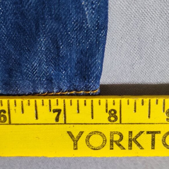 Parasuco selvedge jeans bootcut women's junior sz 12 (27) hard washed ink blue - Picture 13 of 13